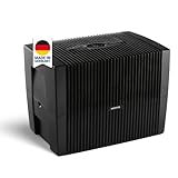 Venta Luftbefeuchter LW45 Comfort Plus, sehr leise 24 dB(A), energieeffizient 3 Watt, hygienische Kaltverdunstung ohne Filter, großer 10 l-Tank, bis 60 m², Automatik-, Sleep-Modus, mit Duftfunktion