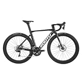 KOOTU Vollcarbon-Rennrad, T800 LightweightCarbon Fiber Frame Rennrad mit 105 R7000 22-Gang-Gruppenschaltung und Wire-Pull Scheibenbremse für Erwachsene