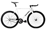 FabricBike Light - Fixed Gear Fahrrad, Single Speed Fixie Starre Nabe, Aluminium Rahmen und Gabel, Räder 28", 4 Farben, 3 Größen, 9.45 kg (Größe M) (L-58cm, Light Pearl White)