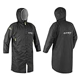 Osprey Unisex Su4042 Erwachsene Wickelmantel Dry Robe zum Surfen und Schwimmen mit Sherpa Fleece Stoff Wasserdicht und Winddicht mit Tragetasche, Schwarz, M