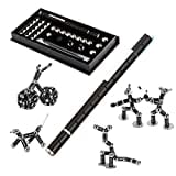 RoserRose Fidget Pen, Magnet Stift, Magnetischer Kugelschreiber, Lustig Multifunktions Magnetstift, Coole Gadgets, Geschenk für Männer, Lustige Geburtstagsgeschenk - Schwarz