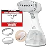 LEBENLANG Steamer Dampfglätter TESTSIEGER - 1500W & 300ml inkl. Bügelhandschuh & Aufsätze I Pro Dampfsteamer für Kleidung & Clothing I Dampfbügeleisen Stiemer Bügeleisen for Hand held steam iron & go