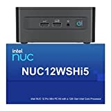 Intel NUC 12 Wall Street Canyon Mini-Computer, Core i5-1240P, 16GB RAM, 512GB SSD, Win 11 Pro, 8K oder 4K, Vier-Bildschirm-Anzeige, Gigabit-Ethernet, Wi-Fi 6E (2,4/5/6/GHz), BT 5,3.(NUC12WSHi5)