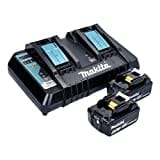 Makita Power Source Kit 18 V mit 2x BL 1860 B Akku 6,0 Ah + DC 18 RD Doppelladegerät (199484-8)