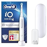 Oral-B iO Series 4 Elektrische Zahnbürste/Electric Toothbrush, 4 Putzmodi für Zahnpflege, Valentinstagsgeschenk für Ihn/Sie, Designed by Braun, quite white, TESTSIEGER Stiftung Warentest (12/2023)