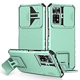 YOUULAR Hülle für Oppo A92/Oppo A72/Oppo A52 dimensionale Halterung Telefonhülle, Schiebefenster Handyhülle Bumper, stoßfeste Schutzhülle Militär Hüllen Himmelblau