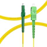 FLYPROFiber 20m Glasfaserkabel LC APC auf SC APC, LWL Patchkabel Singlemode Glasfaser Kabel Simplex 9/125μm, Lichtwellenleiter LSZH