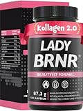 BRNR LADY BRNR - BeautyFit Stoffwechsel Formel mit Vitamin B6, Bindegewebe mit Kupfer, Kollagen, Hyaluron hochdosiert, Biotin, 120 Kapseln