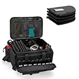 DSLEAF Tactical Pistt 4 Pistolentaschen, Gepolsterte Gun Duffle Range Bag mit 16X Magazinfächern