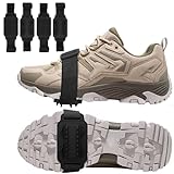 4 Stück Anti Rutsch Schuhspikes - Spikes für Schuhe Schuhkrallen Spikes - Schuhkrallen Schnee EIS Spikes Sohle Wandern Spazieren Hiking Walking Winter(Einstellbare Größe)