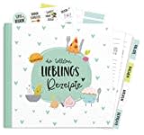 KuschelICH CozyBook Lieblingsrezepte Komplett-Set Rezeptbuch zum Selberschreiben