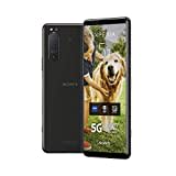 Sony Xperia 5 II 5G Smartphone (15,5 cm (6.1 Zoll) 21:9 CinemaWide FHD+ HDR OLED-Display, Dreifach-Kamera-System, 3,5-mm-Audio-Anschluss, Android 12, SIM Free, 8 GB RAM, 128 GB Speicher) Schwarz