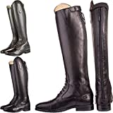 HKM 9217 Reitstiefel Valencia, Lederreitstiefel, Unisex Normal/Extra Weit, Schwarz, 40