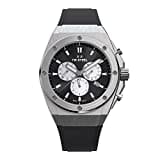 TW Steel CEO Tech Herren 44mm Quarzuhr mit schwarzem Zifferblatt, schwarzem Silikonarmband und Datumskalender CE4041