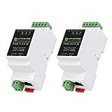 Waveshare Industrial Serial Server(2pcs), RS485 to RJ45 Ethernet, TCP/IP to Serial Module, Support Rail-Mount Modbus Gateway