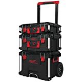 Milwaukee Packout Promo-Set 4932464244 Trolley groß mit Koffer-Set 3 Teilig, Black-red