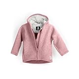 Ehrenkind® Walkjacke | Jacke für Kind aus Natur Schurwolle mit Reißverschluss | Walk Jacke für Baby | Rosa Gr. 74/80