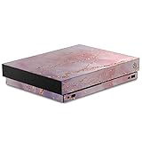 DeinDesign Skin kompatibel mit Microsoft Xbox One X Folie Sticker Glitzer Look Marmor pink