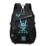 DFJK Genshin Impact Rucksack Xiao,Tasche Computertasche Reisetasche Businesstasche Bookbag Daypacks für Anime-Spiele-Fans