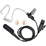 HYS 2-Wege-Radio-Ohrhörer Headset für Motorola Funkgerät MTP6650 MTP850S DP3400 DP3600 DP4400 DP4600 MTP6550 MTP6000 XPR6500 XiR-P8200 XiR-P8268 (Schwarz)