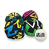 Crossboccia Soft Boule Set Family Pack Pro, Wurfspiel aus Stoff für Indoor und Outdoor, für 4 Spieler, Bunt