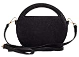 Girly Handbags Die Frauen-runde Form-Clutch-BagSchwarz