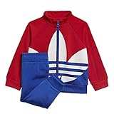 adidas Kinder Tracksuit BIG TREFOIL TS, top:scarlet/team royal blue/white bottom:team royal blue, 6-9M, GE1970