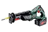 Metabo Akku Säbelsäge SSE 18 LTX BL (mit 2 Akkus 5,2 Ah / 18 V, Sägeblatthub 32 mm, mit MetaLoc Koffereinlage, Sägeblatt drehbar 180°) 602267650