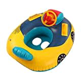 Aufblasbare Schwimmring Auto Schwimmen Trainer Sitz Pool Spielzeug Schwimmsitz Schwimmreifen mit 2 Griffen Pool Party Wasser Sommer Outdoor Beach Lounge Schlauchboot für Kinder Kleinkind 1-5Jahre