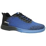 Pyramid Herren Path Lite Seamless Mesh Bowlingschuhe, Schwarz/Königsblau, 43 EU