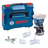 Bosch Professional 18V System Akku-Kantenfräse GKF 18V-8 (inkl. Parallelanschlag, 2x Saugadapter zum Fräsen, Spanschutz, 8-mm-Spannzange, Spannschlüssel, L-BOXX ohne Akku/Ladegerät)