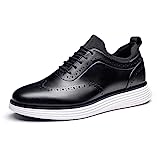 Bruno Marc Herren Anzugschuhe MaxFlex Suit Craft lässige Schnürschuhe Business Sport Schuhe Moderne Klassische,Size 43,Schwarz,SBOX2326M-E