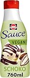 Schwartau Dessert Sauce Schokolade VEGAN, zum Verfeinern von Desserts und Eis, 760ml