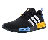 adidas Originals Herren NMD_r1 Sneaker, Schwarz/Blau/Gelb, 45 1/3 EU