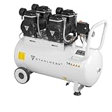 STAHLWERK Kompressor ST-510 Pro mit 10 bar | 4,3 PS | 3,2 kW | 420 l/min | 50 l Tank ölfreier Druckluft-Kompressor | Kolben-Kompressor | Silent-Kompressor | Flüster-Kompressor mit Brushless-Motoren