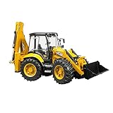 bruder 02454 - JCB 5CX eco Baggerlader - 1:16 Baustelle, Baufahrzeug, Löffelbagger, Heckbagger, Arbeiter, bworld, Baumaschine, Spielzeug