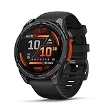 Garmin fēnix 8 47mm – hochwertige Multisport-Smartwatch mit 1,4" AMOLED Touch-/Tastendisplay, Taschenlampe, TOPO-Karten, über 80 vorinstallierte Sport-Apps, Telefonie, Music Pay