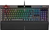 CORSAIR K100 RGB Optisch-Mechanische Kabelgebundene Gaming-Tastatur - OPX Linear-Schalter - PBT Double-Shot Tastenkappen - Elgato Stream Deck & iCUE Kompatibel - PC, Mac, Xbox - QWERTZ DE - Schwarz