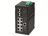 Edimax IGS-5408P - 8 Port Gigabit PoE+ Web-Managebarer Industrie-Switch mit 4 SFP-Steckplätzen