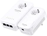 TP-Link Gigabit WLAN WiFi Powerline Adapter Set mit Steckdose AV1300 AC1350 TL-WPA8630P KIT (ideal für Media-Streaming, Wifi Clone, MU-MIMO, App Steuerung, 4 Gigabit Ports, Plug & Play, AP Modus) weiß