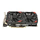 Akozon RX 580 Grafikkarte, 8 GB GDDR5 256bit Unterstützung 8K 2 Lüfter PCI Gaming 16 Express 3.0 für Home Office mit Dual DP HDML DVI Plug & Play Computerkarten