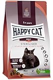 Happy Cat 70580 - Sterilised Adult Atlantik Lachs - Trockenfutter für sterilisierte Katzen und Kater - 4 kg Inhalt