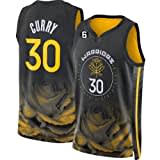 Basketball Jersey Shirt für Erwachsene Basketball Jersey,Basketball ärmelloser Anzug,Basketball Sportbekleidung,T-Shirt Weste für Jugend Sweatshirt,# 30 Black,S