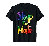 Regenbogen Liebe - Stoppt den Hass - LGBT Gay Pride T-Shirt