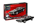 Revell 07693 Dominics 1970 Dodge Charger, Automodell 1:25 zu der bekannten Filmreihe, 21,6 cm The Fast and The Furious originalgetreuer Modellbausatz für Profis, unlackiert