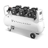 STAHLWERK Druckluft Kompressor ST 1010Pro, Flüster-Kompressor mit 10bar, 100L Tank, 69dB und 3 verschleißfreien Brushless-Motoren mit einer Gesamtleistung von 6,51PS/4800W, 7 Jahre Herstellergarantie