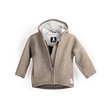 Ehrenkind® Walkjacke | Jacke für Kind aus Natur Schurwolle mit Reißverschluss | Walk Jacke für Baby | Beige Gr. 86/92