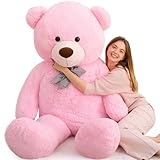 MorisMos 180cm riesen Teddy XXXL, weich groß teddybär XXL,süß kuschelbär plüschbär als Geschenk für Kinder Baby Freundin Mädchen