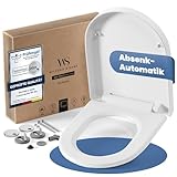 Wilford & Sons PREMIUM Toilettendeckel - WC Sitz mit Absenkautomatik - Klodeckel D-Form weiß - Hochwertige Klobrille, Toilettensitz Klo Deckel abnehmbar, Einfache Reinigung - Toilettenbrille Duroplast