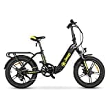 Jeep E-Bikes Unisex – Erwachsene FR 7000 E-Bike, Schwarz, 20 inches